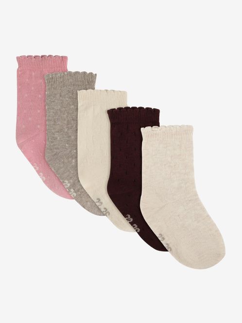 Hovedbilde MINYMO 5pk Basic Sokker 6633 - Wild Rose Mix 656