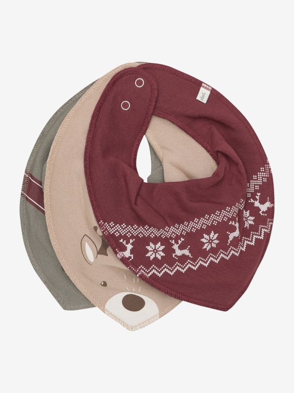 Hovedbilde Pippi Bandana Bib 3 Pk 6655 - New Maroon 4527
