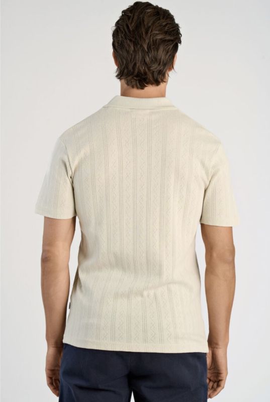 Hovedbilde Lindbergh Jacquard Polo Shirt 30-404115 - Light Stone