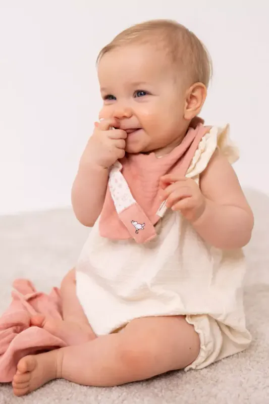 Hovedbilde Moomin Pacifier Clip 6913 - Lys Rosa/Hvit