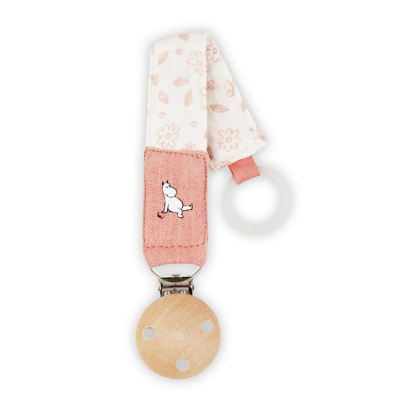 Hovedbilde Moomin Pacifier Clip 6913 - Lys Rosa/Hvit