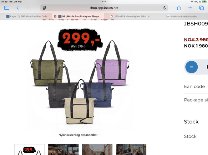 Hovedbilde Nicole Bordlite Nylon Shopper
