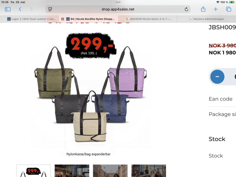 Nicole Bordlite Nylon Shopper