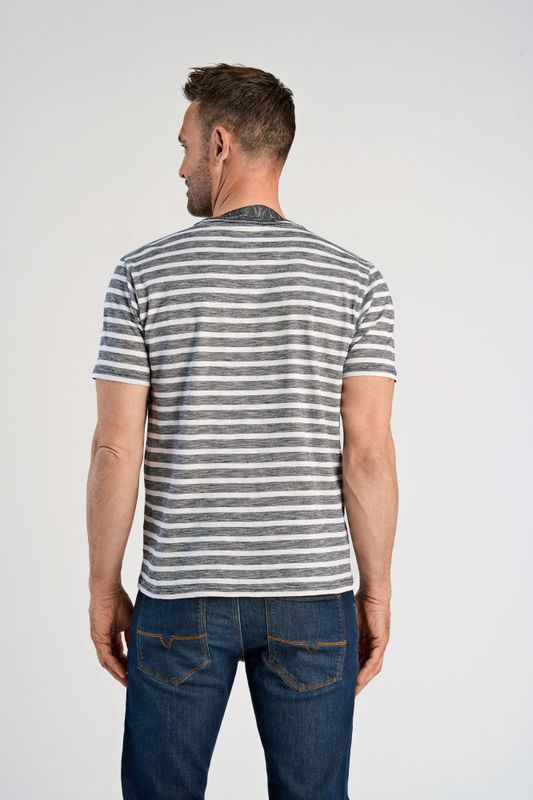 JACK´S Striped T-shirt 3-400108 - Navy/Hvite