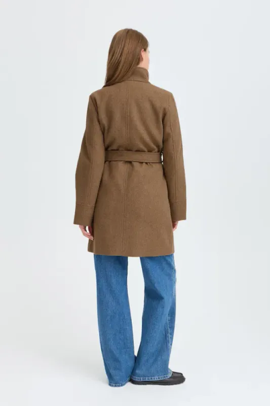 BACalia Mel Cl Coat 20819164  - Sepia Melange 1809281