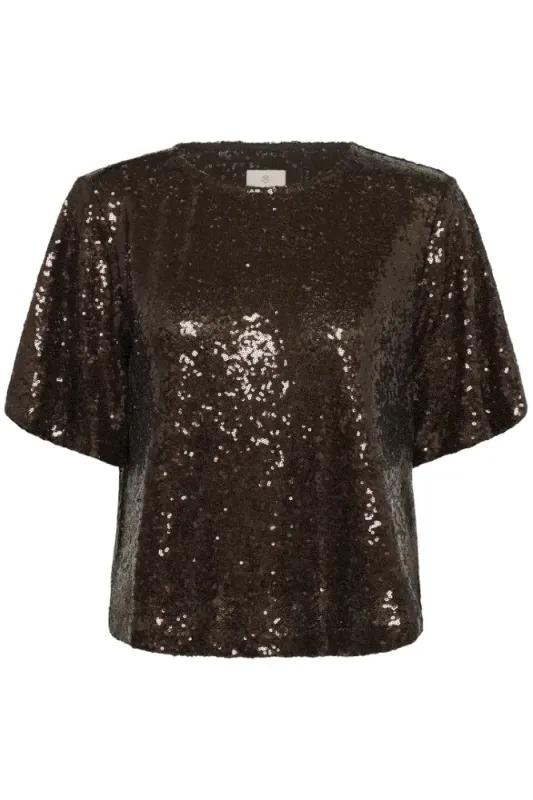 Hovedbilde KAMiranda Sequin Blouse 10510898 - Black Koffee 191111