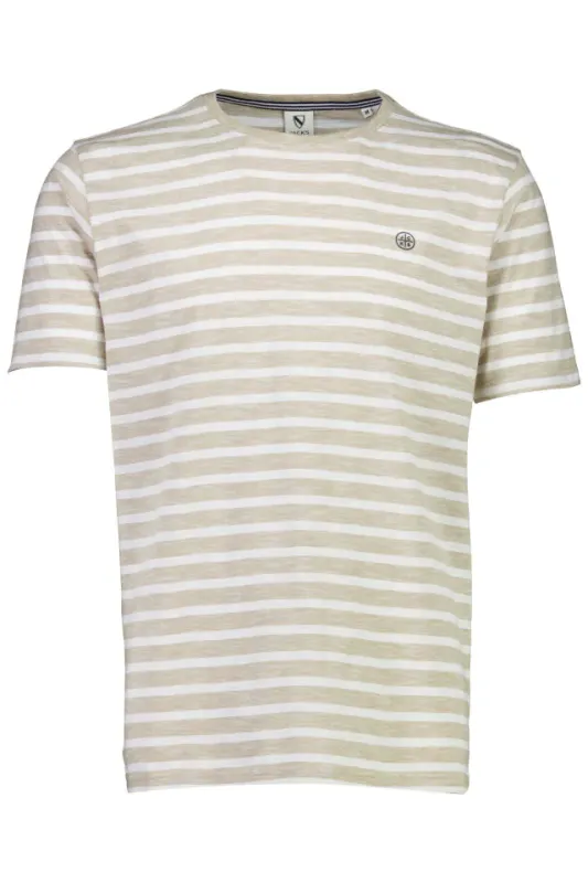 JACK´S Striped T-shirt 3-400108 - Sand/Hvite