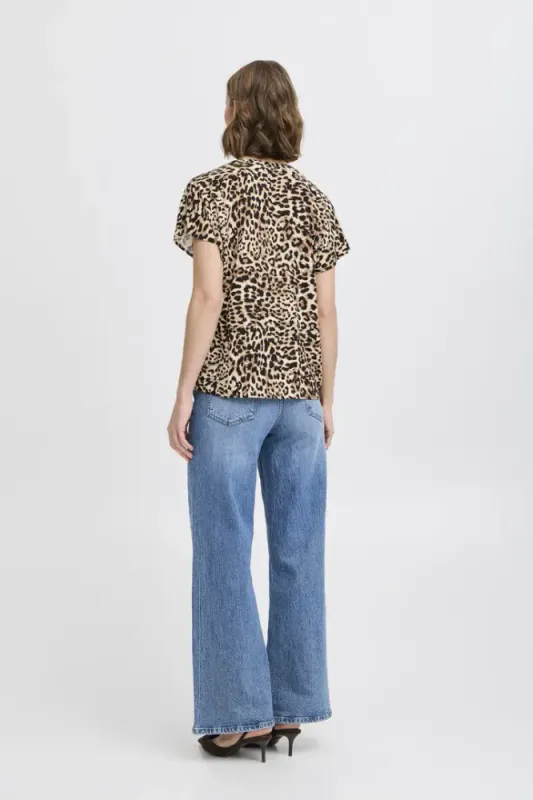 Hovedbilde BYMmjoella V-neck Top 20816529 - Birch Leopard 204522