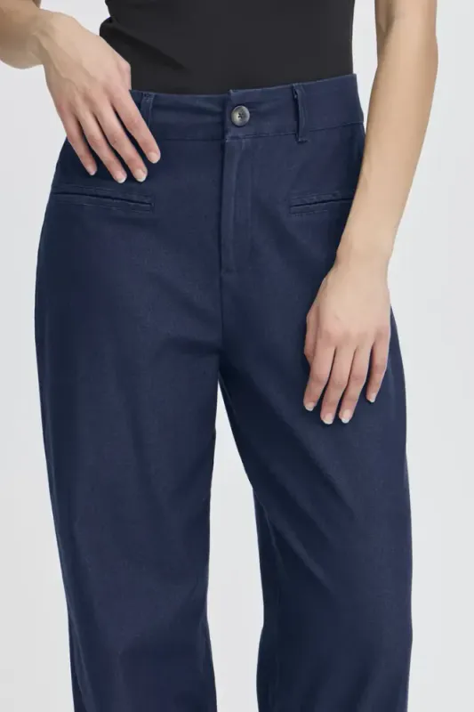 Hovedbilde IHKATE Long Wide Pants 20124291 - Dark Blue Denim 900000556