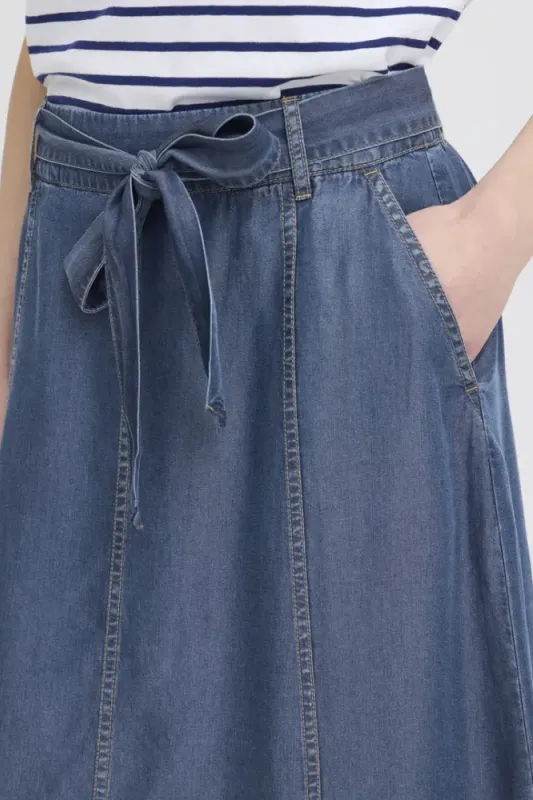 Hovedbilde BYKosmo Wide Skirt 20818784 - Mid Blue Denim 200461