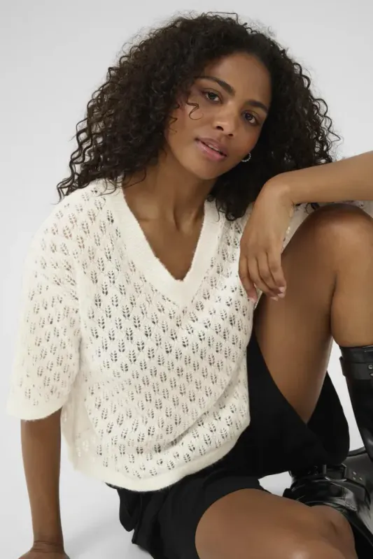 Hovedbilde Kaloriene V-neck 10510171 - 110602 chalk